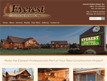 Tablet Screenshot of everestcustomhomes.com